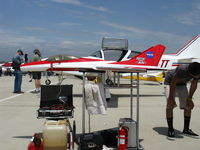 Camarillo Airport (CMA) - NASA/Vista Ford RC JET, this radio-controlled pure jet gave a demo, flying higher & faster than a screaming, scalded cat-but I was unable to get a reproducible photo-too tiny an image. Note: Fire extinguisher - by Doug Robertson