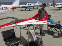 Camarillo Airport (CMA) - NASA/Vista Ford RC JET, this radio-controlled pure jet gave a demo, flying higher & faster than a screaming, scalded cat-but I was unable to get a reproducible photo-too tiny an image - by Doug Robertson