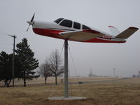Ada Municipal Airport (ADH) - Beech Bonanza on display at Ada, Oklahoma. - by Mark Pasqualino