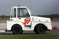 Weeze Airport (formerly Niederrhein Airport), Weeze Germany (EDLV) - This Pusher Driver is Rolling Stones Fan ! - by Air-Micha