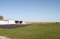 Waukon Municipal Airport (Y01) - The hangars and runway - by Glenn E. Chatfield