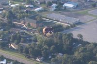 Findlay Airport (FDY) - Hot air balloon over Findlay, Ohio - by Bob Simmermon