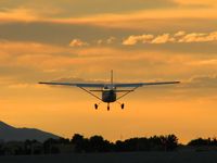 North Las Vegas Airport (VGT) - Cessna in the sunset - by SkyNevada - Brad Campbell