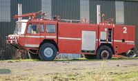 Swansea Airport, Swansea, Wales United Kingdom (EGFH) - No longer in service, fire and rescue tender FIRE 2. - by Roger Winser