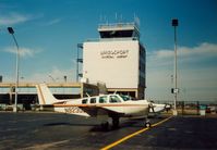 Igor I Sikorsky Memorial Airport (BDR) - Beech Aircraft and Airport Control Tower at Bridgeport Municipal Airport, Bridgeport, CT - circa 1980's - by scotch-canadian