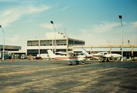 Igor I Sikorsky Memorial Airport (BDR) - Aircraft and Terminal Building at Bridgeport Municipal Airport, Bridgeport, CT - circa 1980's - by scotch-canadian