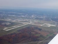 Gerald R. Ford International Airport (GRR) - View of Grand Rapids airport from the South East, runway 35 is at the lower left, runway 26L is on the right hand side. - by Dave Wells