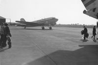 Jersey Airport - Intra Airways DC3 at Jersey, late 1970's - by moxy