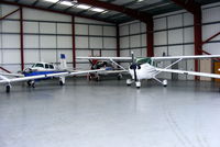 Gamston Airport - immaculately clean hangars at Gamston - by Chris Hall