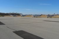 Grimes Field Airport (I74) - The ramp on a typical nice Saturday morning for breakfast and the Champaign Aviation Museum. - by Bob Simmermon