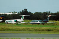 Brisbane International Airport, Brisbane, Queensland Australia (YBBN) - A couple of unexpected tails in Australia: F100s of Germania (Germany) and US Airways (USA) - used for parts by Alliance - by Micha Lueck