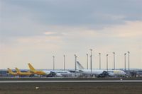 Leipzig/Halle Airport, Leipzig/Halle Germany (EDDP) - From yellow to semi white to white on new DHL Air Hub apron... - by Holger Zengler