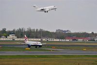Tegel International Airport (closing in 2011), Berlin Germany (EDDT) - Incoming traffic from rwy 08L is waiting for outgoing traffic on rwy 08R.... - by Holger Zengler
