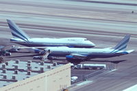 Mc Carran International Airport (LAS) - Sands/Interface Corporation N804MS Boeing 767-3P6 and VQ-BMS Boeing 747SP-21 on the Quail Aviation Center ramp, Las Vegas/KLAS. - by Mark Kalfas