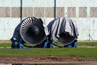 Nottingham East Midlands Airport, East Midlands, England United Kingdom (EGNX) - Pratt & Whitney JT9D-7R4D's from UK International Boeing 767 G-CECU that was scraped at East Midlands Airport in 2011 - by Chris Hall