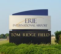 Erie Intl/tom Ridge Field Airport (ERI) - The entrance at sign at KERI.  - by aeroplanepics0112