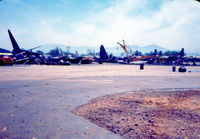 Da Nang International Airport, Da Nang Viet Nam (VVDN) - Photographed at what looks to be Da Nang Air Base - Aftermath of a rocket attack on the base @ 1967 - scanned from a 35mm slide bought at an estate sale - by Zane Adams