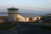 Oban Airport - A shot of the tower and airport terminal. - by Howard J Curtis
