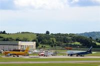 Edinburgh Airport, Edinburgh, Scotland United Kingdom (EGPH) - View from parkade to parcel carrier area..... - by Holger Zengler