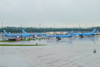 Manchester Airport, Manchester, England United Kingdom (EGCC) - Thomson Airways on the remote parking opposite T2 at Manchester Airport - by Chris Hall