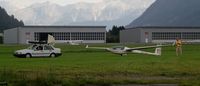 LOWZ Airport - The old and well-known Volvo car is day in, day out, crossing over the proper runway and taxiways of Zell Am See Flugplatz. But this pulling of glideplanes is also a perfect task for the car.  - by Jorrit de Bruin