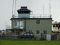 Duxford Airport, Cambridge, England United Kingdom (EGSU) - Duxford tower built in 1941, the rooftop observation post was added later by the 78th Fighter Group - by Chris Hall