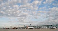 Frankfurt International Airport, Frankfurt am Main Germany (EDDF) - In the morning at 7.15. Only me, some aircrafts and a beautiful sky...... - by Holger Zengler