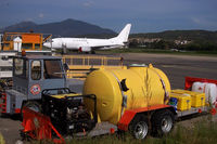 Ajaccio Campo dell'Oro Airport - B737 of Airpost Airlines front of the building of mail processing - by BTT