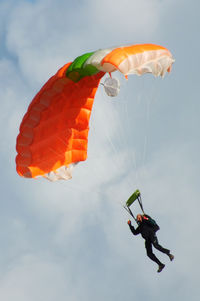 EIAB Airport - parachutist at Abbeyshrule Airport, Ireland - by Chris Hall