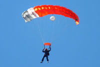 Clonbullogue Aerodrome - parachuting at Clonbullogue Aerodrome, Ireland - by Chris Hall
