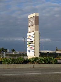 Oxnard Airport (OXR) - Oxnard Airport Street Entry Marker Pylon for Airport Passenger Terminal on West Fifth Street, Oxnard. California. NOTE: No scheduled commuter passenger service offered since Summer 2010.  - by Doug Robertson