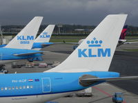 Amsterdam Schiphol Airport, Haarlemmermeer, near Amsterdam Netherlands (EHAM) - Tails of KLM fleet. - by Henk Geerlings