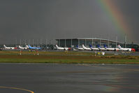 Oslo Airport, Gardermoen, Gardermoen (near Oslo), Akershus Norway (ENGM) - Taken at OSL with a beautiful rainbow above the terminal. - by Phil Greiml