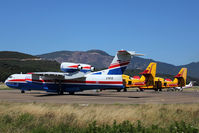 Ajaccio Campo dell'Oro Airport - 1 Beech 200, 2 CL415 and the Beriev 200 testing by Securite Civile - by BTT