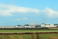 Leipzig/Halle Airport, Leipzig/Halle Germany (EDDP) - Apron 2 seen from Autobahn A 9... - by Holger Zengler