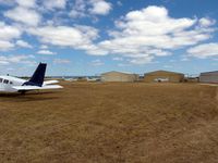 Bacchus Marsh Airport, Bacchus Marsh, Victoria Australia (YBSS) - A general view over one grooup of hangars at Bacchus Marsh - by red750
