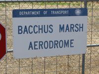 Bacchus Marsh Airport, Bacchus Marsh, Victoria Australia (YBSS) - Gate Sign, Bacchus Marsh Airfield, - by red750