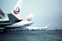 Tokyo International Airport (Haneda), Ota, Tokyo Japan (RJTT) - Japan Airlines Maintenance base in May 1971 - by metricbolt
