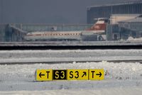 Leipzig/Halle Airport, Leipzig/Halle Germany (EDDP) - On a day in winter at taxiway S3.... - by Holger Zengler