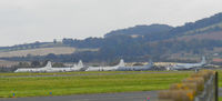 RAF Leuchars Airport, Leuchars, Scotland United Kingdom (EGQL) - maritime participants for exercise joint warrior from left to right P-3C's  163293,161765,158573,140116 & Atlantic 26 - by Mike stanners