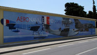 Hyères Le Palyvestre Airport, Hyères France (LFTH) - Mural painted on the wall of the entrance to the meeting of the centenary of the French Aviation Navy
 - by BTT