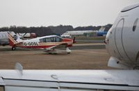 Bournemouth Airport, Bournemouth, England United Kingdom (EGHH) - Jetworks sentry guards Airtime apron - by John Coates