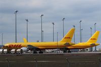 Leipzig/Halle Airport, Leipzig/Halle Germany (EDDP) - DHL twins are waiting for sunday´s rush hour... - by Holger Zengler