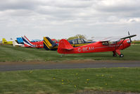 EGBR Airport - Line of visitors to The Real Aeroplane Club's May-hem Fly-In, Breighton Airfield, May 2013. - by Malcolm Clarke