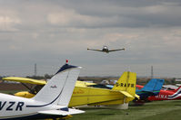 EGBR Airport - BAC 84 Jet Provost T4 G-BXLO overflies The Real Aeroplane Club's May-hem Fly-In, Breighton Airfield, May 2013. - by Malcolm Clarke