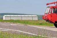 Haverfordwest Aerodrome Airport, Haverfordwest, Wales United Kingdom (EGFE) - One of the five hangars at Haverfordwest Airport.  - by Roger Winser