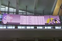 Los Angeles International Airport (LAX) - The departure board (located towards the ceiling, which puts a strain on the neck) located inside the new Tom Bradley International Terminal taken on LAX Appreciation Day. - by speedbrds