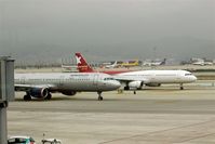 Barcelona International Airport, Barcelona Spain (LEBL) - Two aircraft with code VQ in front of Terminal 1...... - by Holger Zengler