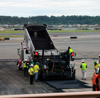 Ronald Reagan Washington National Airport (DCA) - Laying asphalt DCA - by Ronald Barker