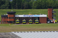 Birmingham International Airport, Birmingham, England United Kingdom (EGBB) - new sign on the Birmingham fire station - by Chris Hall